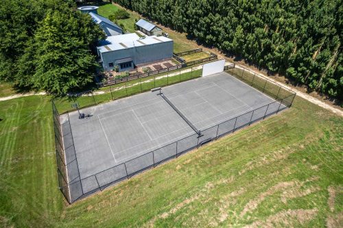 Tennis court at Bond Estate Christchurch Tennis court at Bond Estate Christchurch